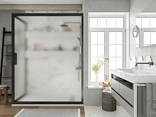 Душевой уголок STWORKI Эстерсунд DE019R80110200 110x80 см профиль черный матовый, стекло матовое