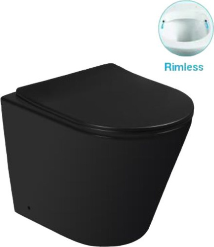 Унитаз приставной SantiLine SL-5020MB безободковый, с микролифтом фото 3