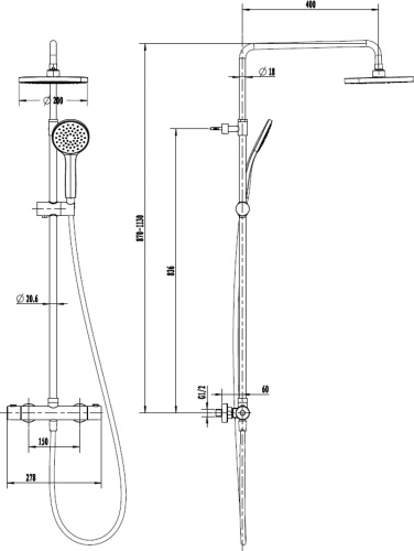 Душевая стойка Villeroy & Boch TVS00000600061 фото 3