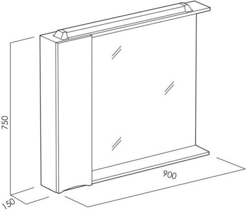 Зеркало BelBagno Marino 90 L фото 7