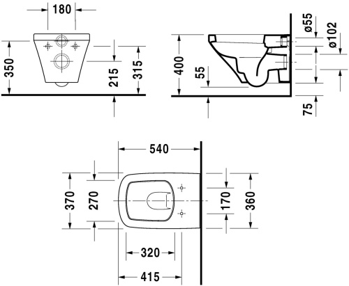 56 180 руб. Унитаз подвесной Duravit DuraStyle 2552090000 фото 2 Унитаз подвесной Duravit DuraStyle 2552090000 фото 2