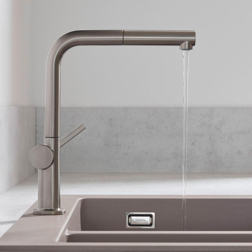 Смеситель Hansgrohe Talis M54 72809800 для кухонной мойки, сталь фото 4