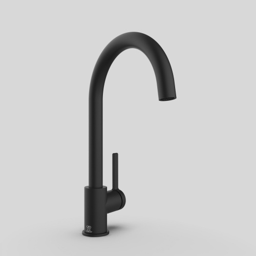 Смеситель GPD Gildo MTE165-S для кухонной мойки, черный фото 2