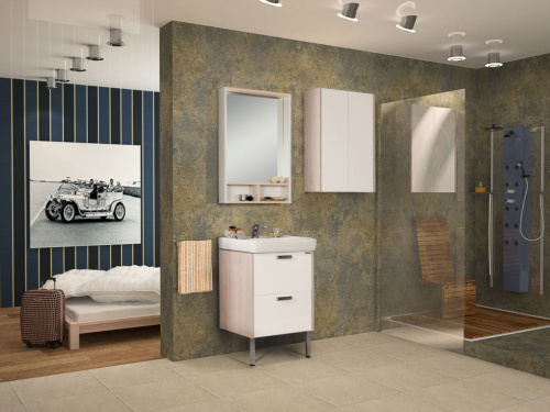 Мебель для ванной AQUATON Йорк 55 белый/ясень фабрик фото 2