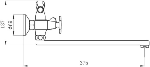 Смеситель Raiber Main R2202 универсальный фото 2