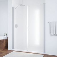 Душевая дверь в нишу Vegas Glass EP-F-2 180 07 10 R профиль матовый хром, стекло сатин