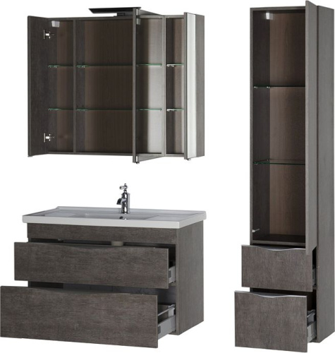 Мебель для ванной Aquanet Эвора 100 дуб антик фото 16