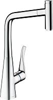Смеситель Hansgrohe Metris Select M71 73807000 для кухонной мойки, хром