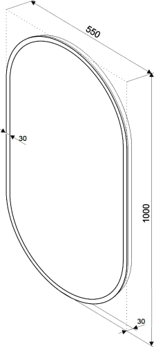 Зеркало Бриклаер Вега 55 с подсветкой. овальное фото 6