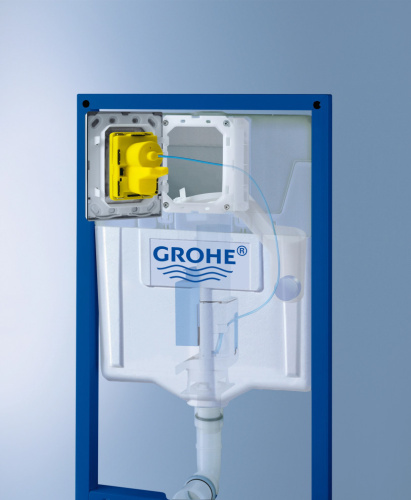 Комплект Система инсталляции для унитазов Grohe Rapid SL 38929000 4 в 1 с кнопкой смыва + Унитаз подвесной Villeroy & Boch O.novo 5688 H1 01 alpin, с фото 3