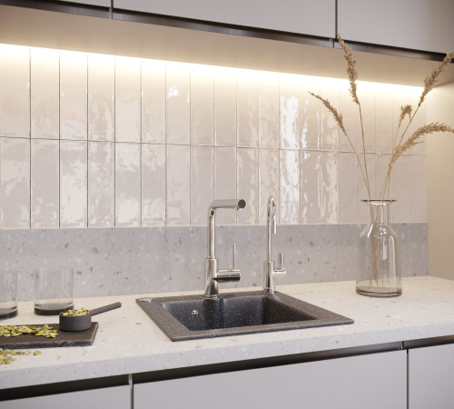 Мойка кухонная DIWO Киров GWS-42 черная фото 2