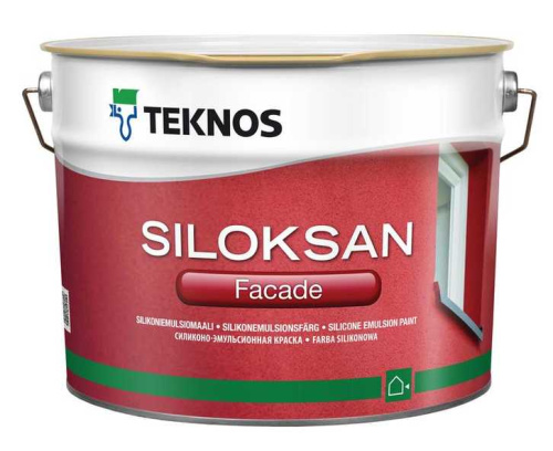 Краска Teknos SILOKSAN FACADE Силиконо-эмульсионная, для защиты фасадов