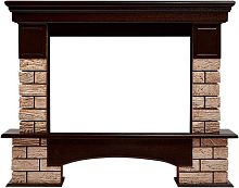 Портал Firelight Forte Wood 30 камень коричневый темный, шпон темный дуб