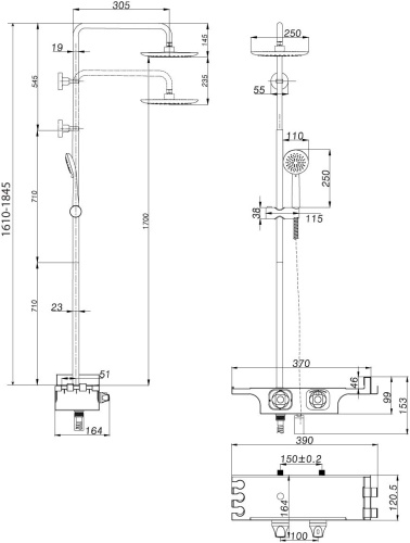 Душевая стойка Lemark Tropic LM7008C фото 2