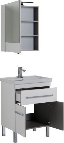 Мебель для ванной Aquanet Сиена 60 белая, 1 ящик, 2 двери фото 12 Мебель для ванной Aquanet Сиена 60 белая, 1 ящик, 2 двери фото 12