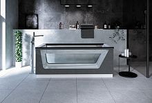 Акриловая ванна Aima Design Neo 170х75, 2 стекла, принт бетон