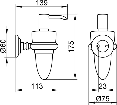 Дозатор Keuco Astor 02152 фото 3