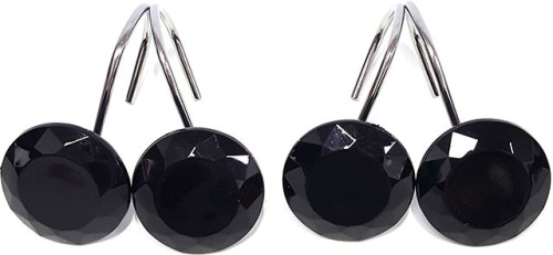Крючок для шторы Carnation Home Fashions Crystal Black фото 5