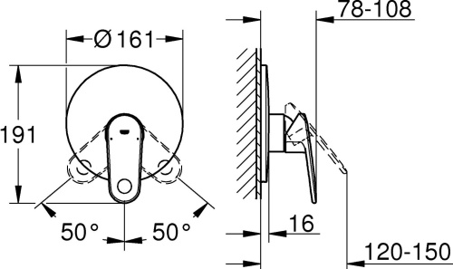 Смеситель Grohe Europlus II 19537002 для душа фото 2