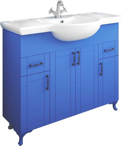 Мебель для ванной Sanflor Глория 105, голубая фото 3
