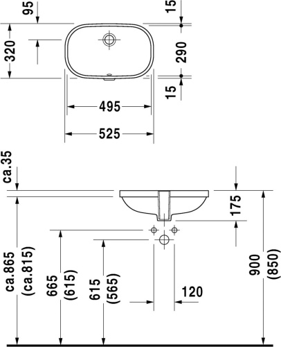 Комплект Смеситель Hansgrohe Logis 71090000 для раковины + Рукомойник Duravit D-Code 0338490000 встраиваемый фото 5