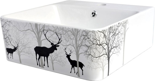 Раковина Bronze de Luxe Deer 1060BD черная фото 2
