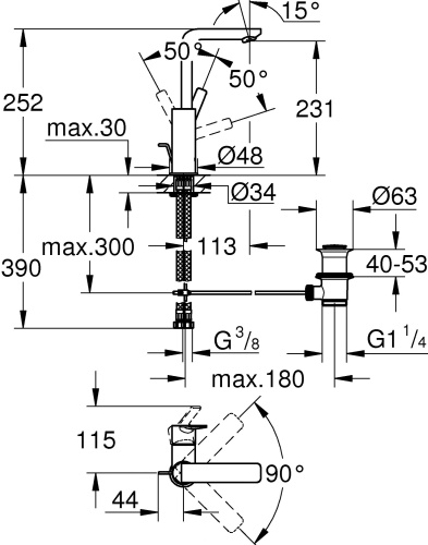 39 400 руб. Смеситель Grohe Lineare New 23296001 для раковины фото 5 Смеситель Grohe Lineare New 23296001 для раковины фото 5