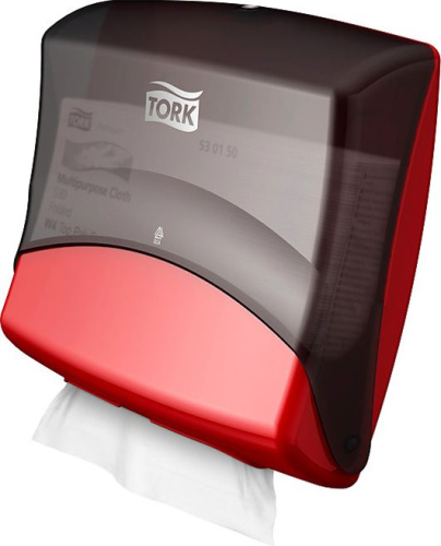 Диспенсер для протирочных материалов Tork Performance 654008 W4 красный
