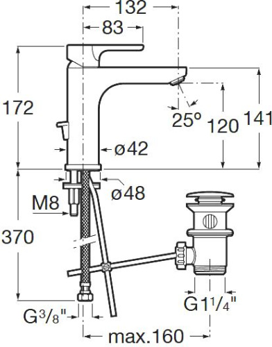 Смеситель Roca L20 5A3F09C00 для раковины