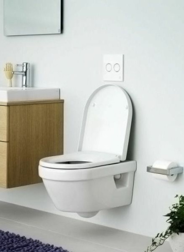 Унитаз подвесной Gustavsberg Hygienic Flush WWC 5G84HR01 безободковый фото 6