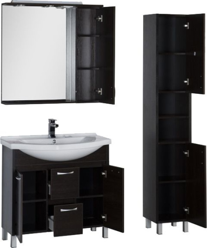 Мебель для ванной Aquanet Донна 90 венге фото 10