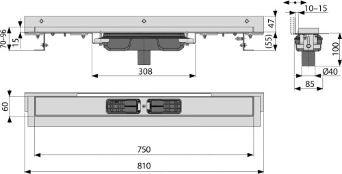 Душевой лоток AlcaPlast APZ1104-750 75 см фото 4