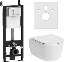 Комплект Damixa Sirius DX86.IS10101.1700 кнопка смыва белая