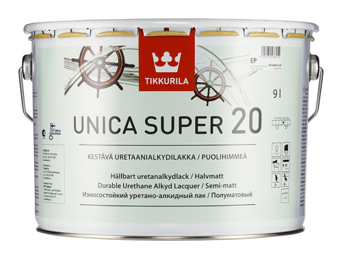 Лак Tikkurila Unica Super (Уника Супер) полуматовый 9л