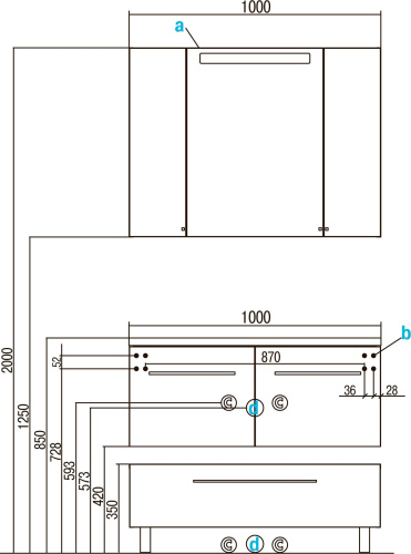 Мебель для ванной AQUATON Мадрид 100 белая с 2 ящиками фото 4