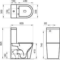 Унитаз-компакт BelBagno Flay-r BB2149CPR