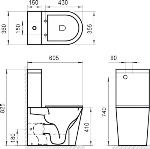 Унитаз-компакт BelBagno Flay-r BB2149CPR