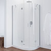 Душевой уголок Vegas Glass AFS-F 100*80 07 01 L профиль матовый хром, стекло прозрачное