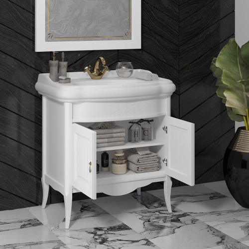 Мебель для ванной Opadiris Лоренцо 80 белая матовая фото 3