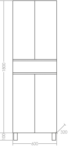 Шкаф-пенал СанТа Марс 60 напольный фото 3 Шкаф-пенал СанТа Марс 60 напольный фото 3
