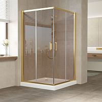 Душевой уголок Vegas Glass ZA 120 09 05 профиль золото, стекло бронза