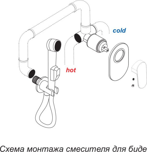 Смеситель Wasserkraft Aller 10651 С ВНУТРЕННЕЙ ЧАСТЬЮ, для душа фото 4