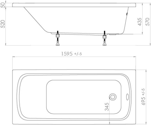 Акриловая ванна Triton Стандарт 160x70 фото 9