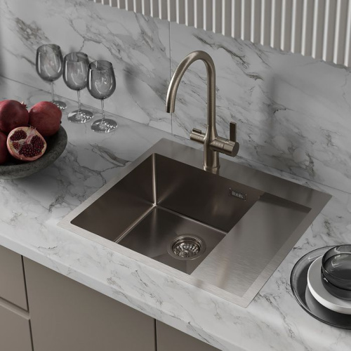 Мойка кухонная IDDIS Haze HAZ59SLi77 L, сатин фото 2