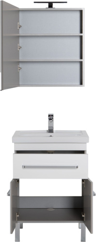 Мебель для ванной Aquanet Сиена 60 белая, 1 ящик, 2 двери фото 2 Мебель для ванной Aquanet Сиена 60 белая, 1 ящик, 2 двери фото 2