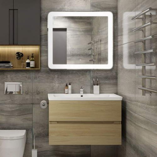 Мебель для ванной Art&Max Techno подвесная, 90, дуб мадейра янтарь фото 9