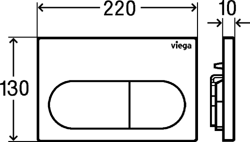 Кнопка смыва Viega Prevista 8602.1 хром фото 3