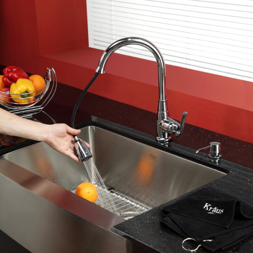 Смеситель Kraus KPF-2230CH для кухонной мойки фото 3