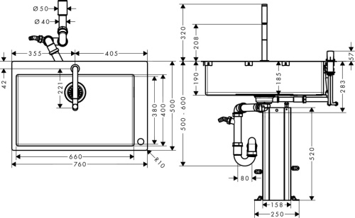 Комплект Hansgrohe C71-F660-08 43202800 фото 10