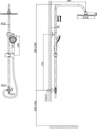 Душевая стойка Rush Bella BL4535-113 фото 2